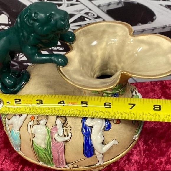 RARE Antique Majolica Amphora Czec Pottery has been repaired - Picture 3 of 7